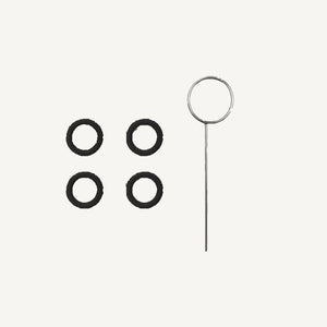 Gummiringe + rensepind